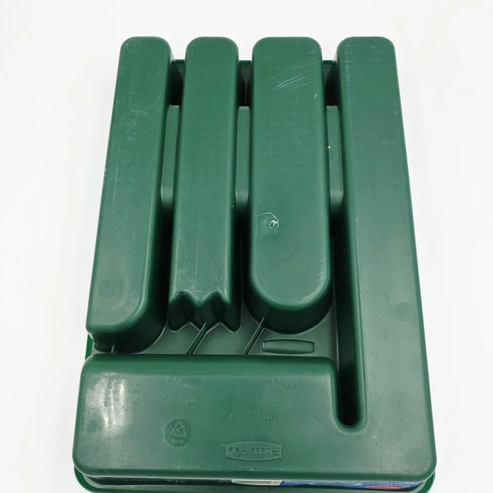 Rubbermaid Cutlery Silverware Tray #2919 Drawer Organizer Hunter Green 1994 USA‎